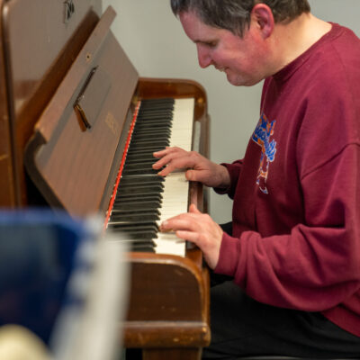 Man playing the piano