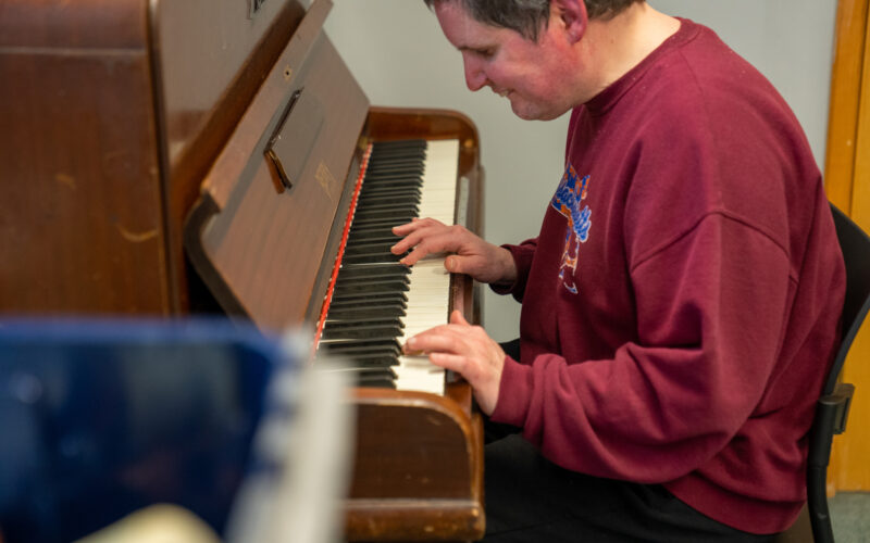 Man playing the piano