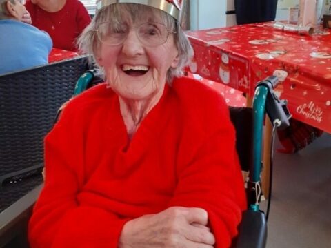 Customer having fun at ECL Clacton Christmas Party!