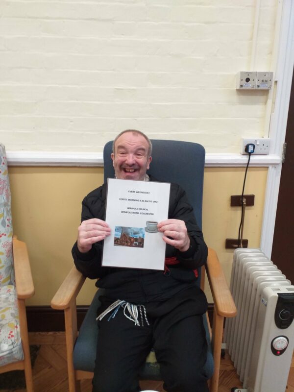 A man sitting in a chair