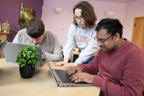 People using laptop computers