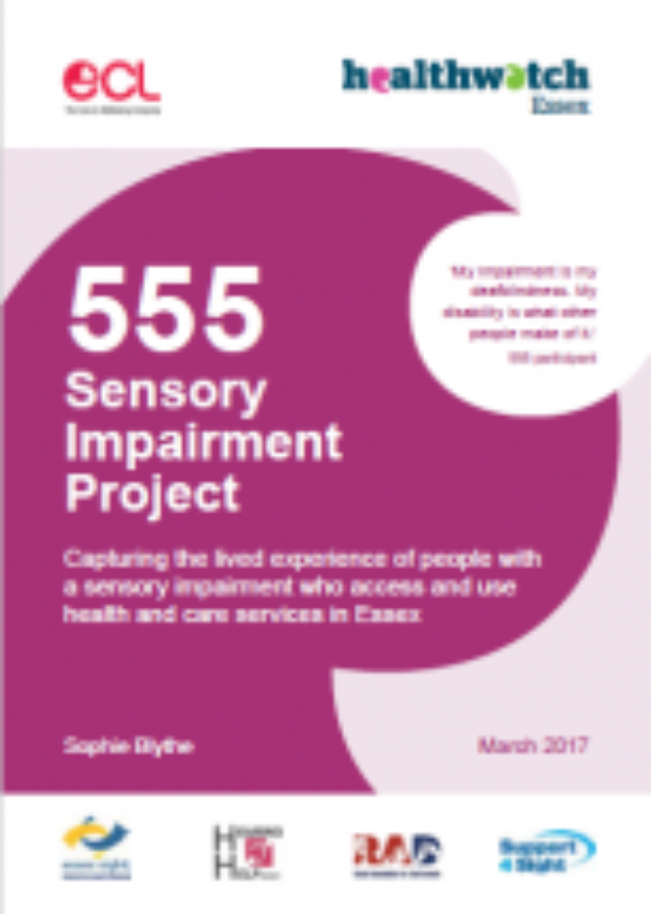 Healthwatch and ECL Sensory 555 report