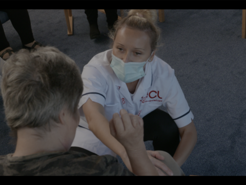 Thumbnail preview image for Carer helping customer video